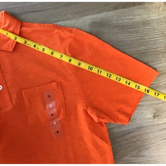 CLUB ROOM -MEN'S POLO SHORT SLEEVE ORANGE SHIRT SIZE SMALL-100% COTTON -NWT - Picture 4 of 6